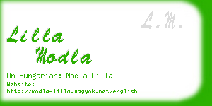 lilla modla business card